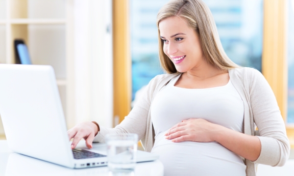Pregnant Women Work from Home
